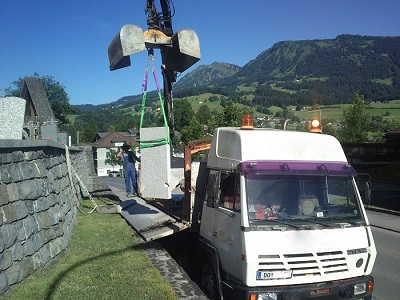 Transport LKW Baukran Kran Vorarlberg Brugger Karl-Heinz