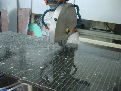 CNC Fräsen von Granitplatten Schneiden Granit
